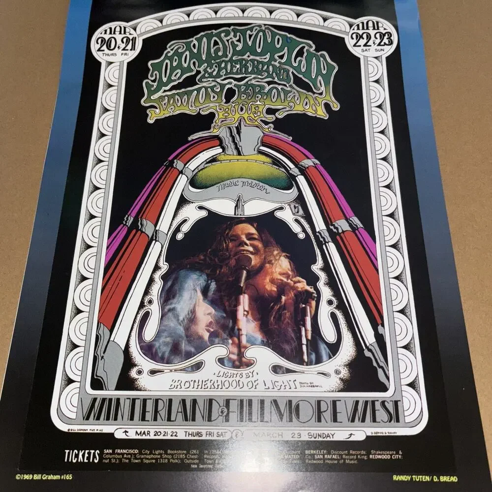Vintage 1993 Fillmore Posters Calendar Excellent Condition